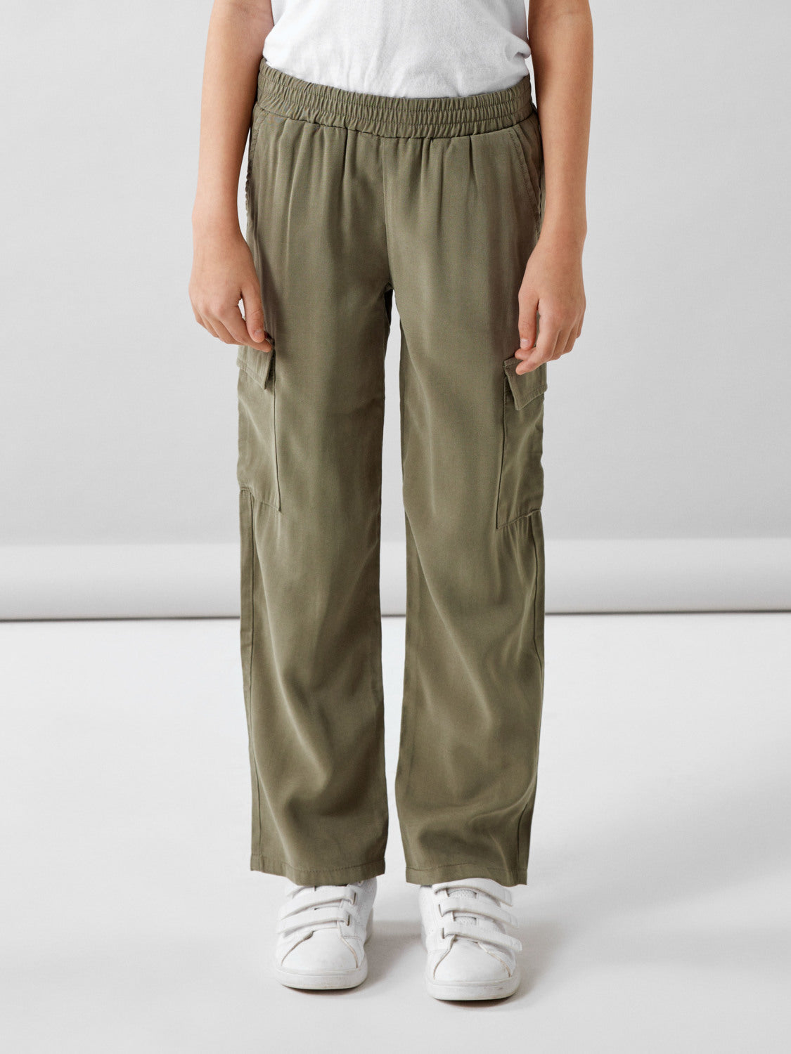 NKFBELLA Trousers - Deep Lichen Green