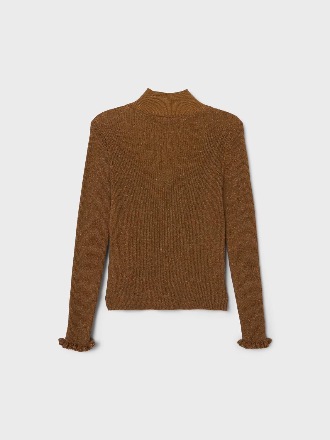 NKFRIAGLITTER Knit - Bone Brown