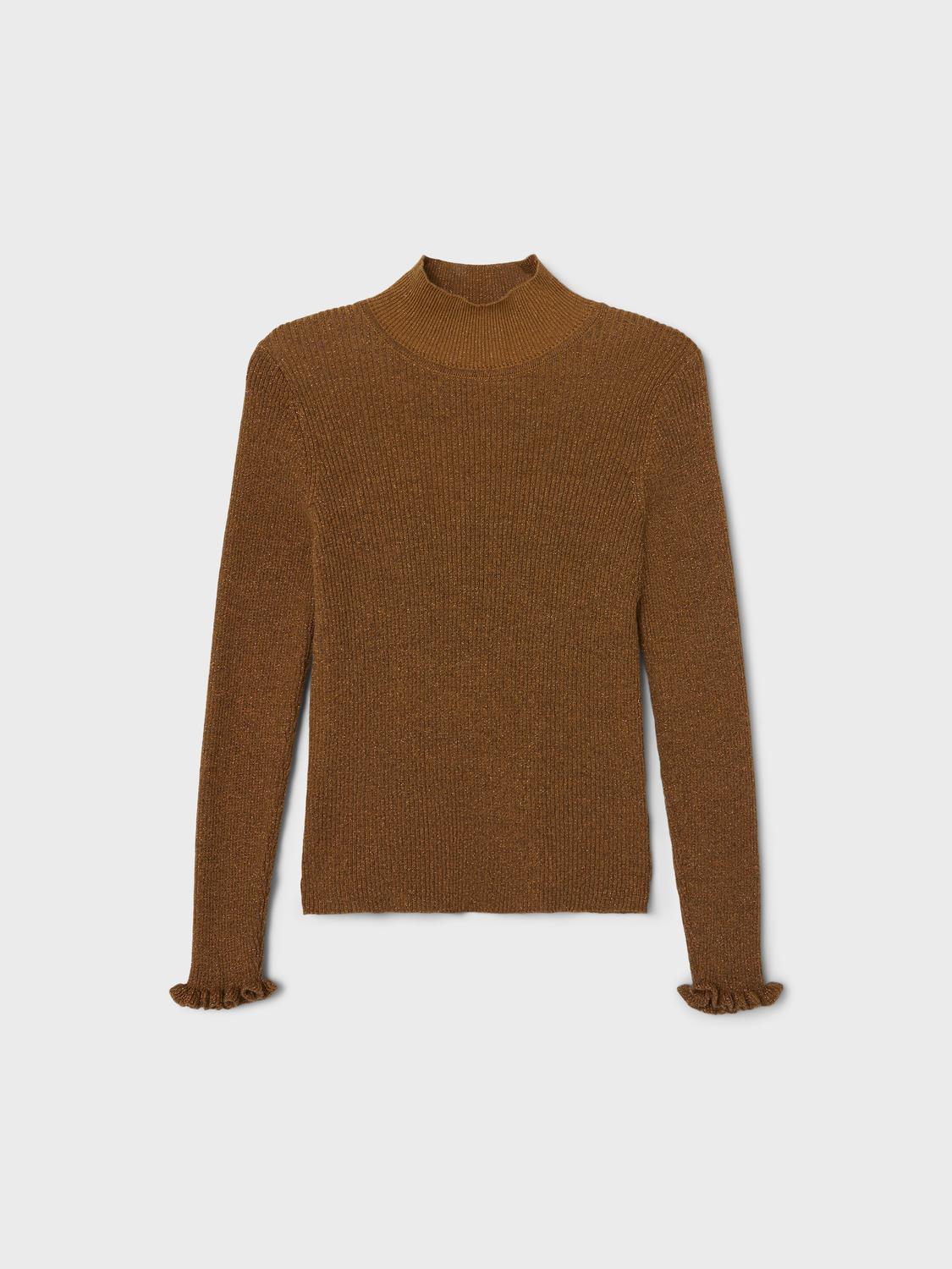 NKFRIAGLITTER Knit - Bone Brown